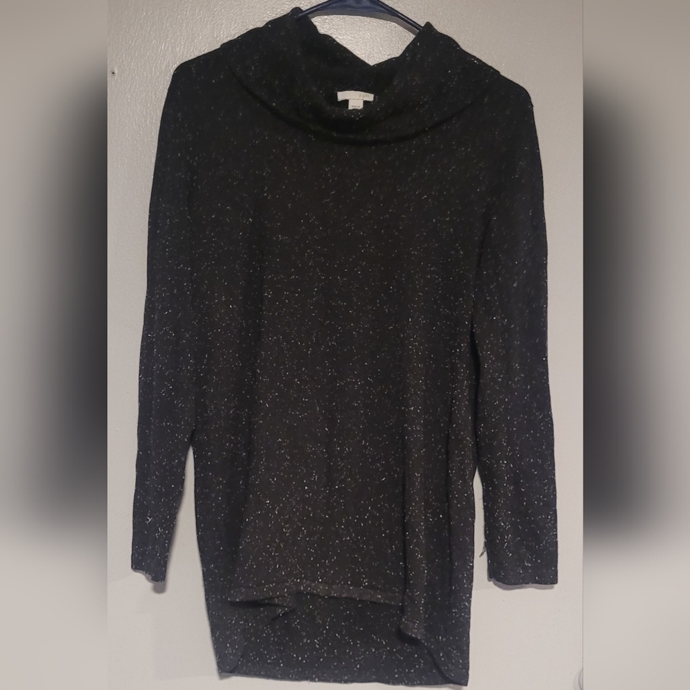 J. Jill Black and Silver Speckled Longsleve
